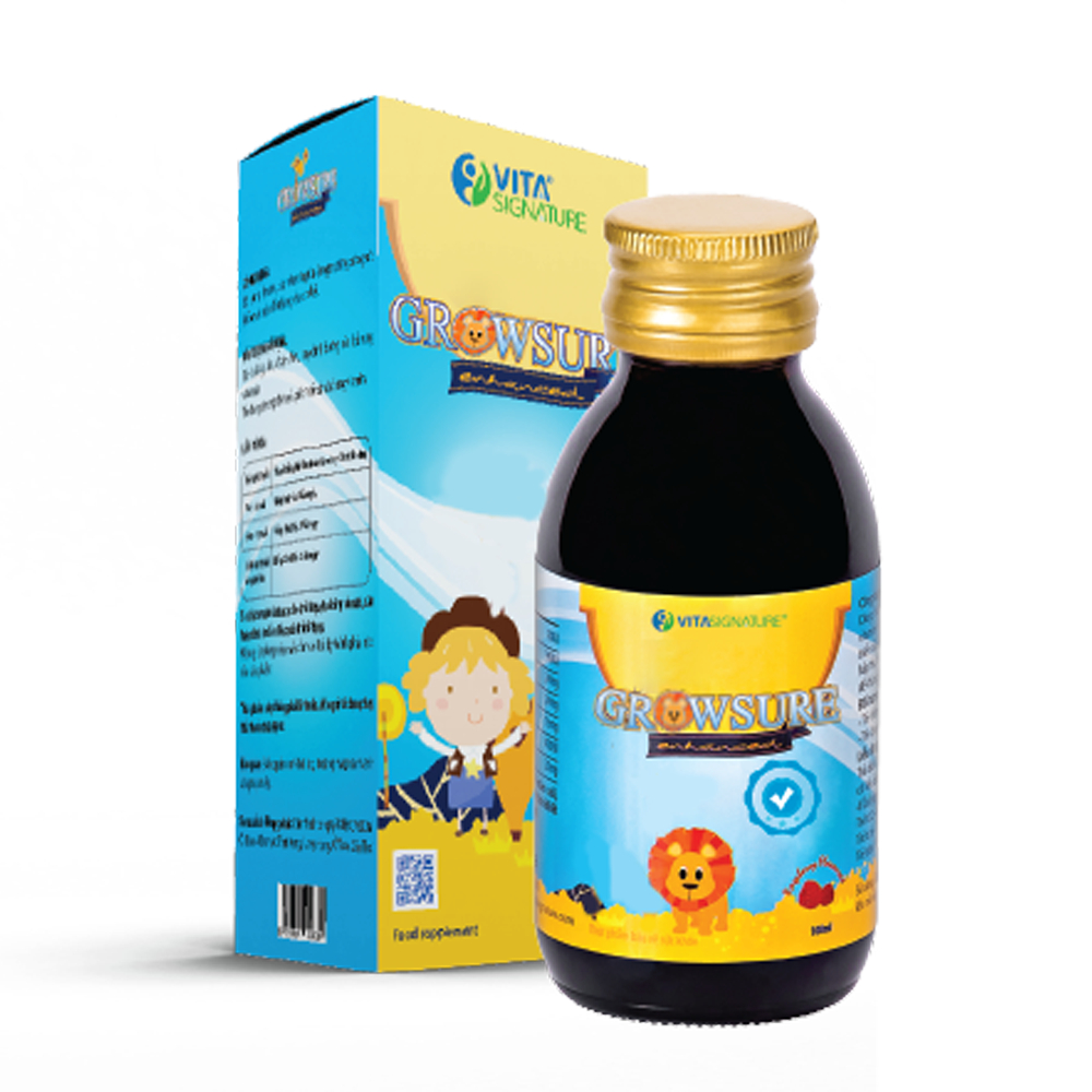 GROWSURE ENHANCED Siro Tăng Đề Kháng giúp bé ăn ngon, khỏe mạnh, tăng cường hệ miễn dịch