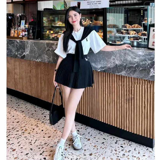 Áo thun nữ tay lỡ + kèm khăn tháo rời phong cách Hàn Quốc THUUNISEX M1155