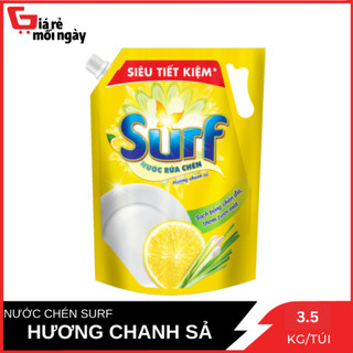 Nước rửa chén Surf hương chanh sả Túi 3.5kg
