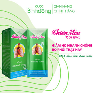Thiên Môn gói 15ml hộp 9 gói Dược Bình Đông Giúp hỗ trợ giảm ho, giảm đau rát họng
