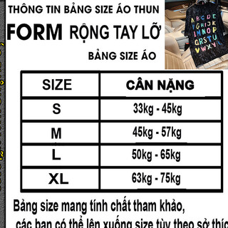 Áo Phông bảng Chữ Cái ABCD