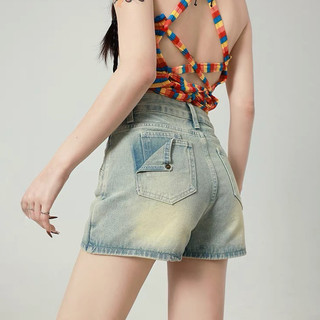 Quần short jeans nữ , quần đùi nữ phối chân váy giả quần cực kỳ cool hot trend l00029