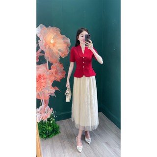 Áo nữ kiểu Cổ Vest Cách Tân thời trang công sở thiết kế thanh lịch