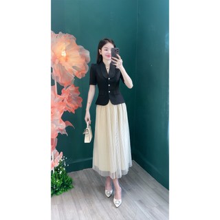 Áo nữ kiểu Cổ Vest Cách Tân thời trang công sở thiết kế thanh lịch