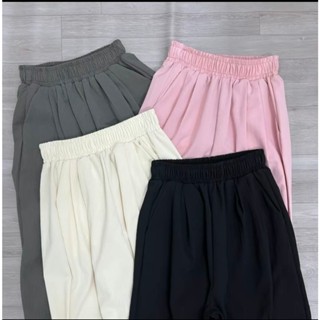 [Combo 2 quần] Quần Ống Rộng Chất Đũi Cạp Chun Lưng Cao dài 100-104cm phong cách nhật bản Lên Dáng Siêu Xinh