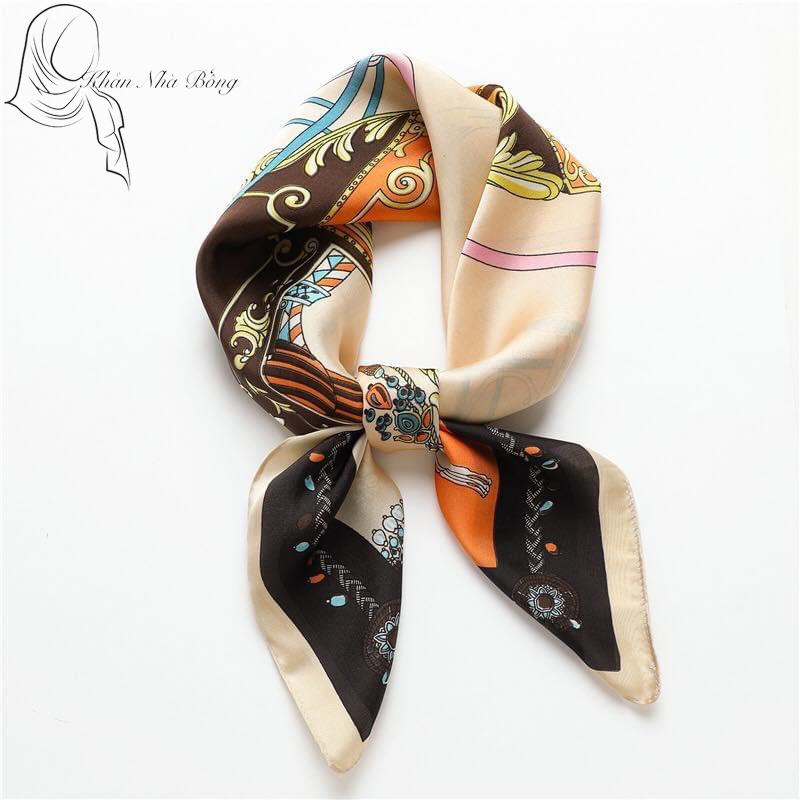 KHĂN VUÔNG TRẮNG CAO CẤP [MẪU MỚI] - Bandana Lụa - Khăn Lụa Vuông 70x70 cm Bandana Lụa Trùm Đầu vải 