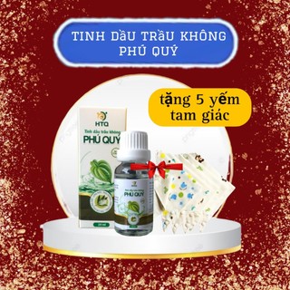 Tinh dầu trầu không Phú Quý 20ml bôi hết ho, sổ mũi, khò khè tặng kèm quà cho bé