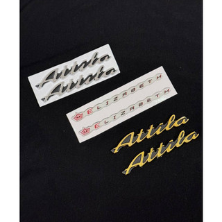Cặp tem nổi xi dán xe attila elizabeth như hình