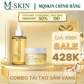 ombo tái tạo da sâm vàng MQ SKIN (bột rửa mặt 100gr và tái tạo da sâm vàng 80ml)
