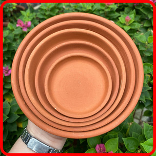 Dĩa lót chậu đất nung nhiều size (7cm - 18cm)
