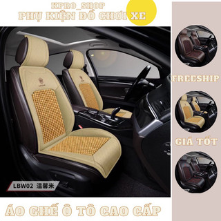 Bọc Ghế Ô Tô - Lót Ghế Ô Tô Hạt Gỗ Cao Cấp Chống Nóng Và Massager
