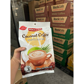 Rockcafe vị dừa túi 30 gói x 20 g - cà phê sữa dừa rockcafe mẫu mới coconut coffee white coffee - cafe dừa ruavsk