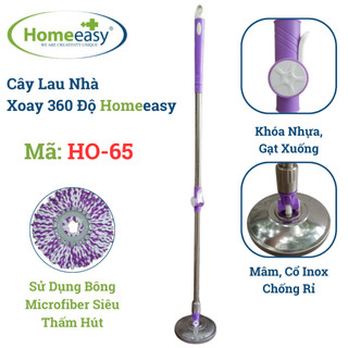 Cây lau xoay 360 độ homeeasy ho-65 - sản phẩm thuộc bộ lau nhà ho-65
