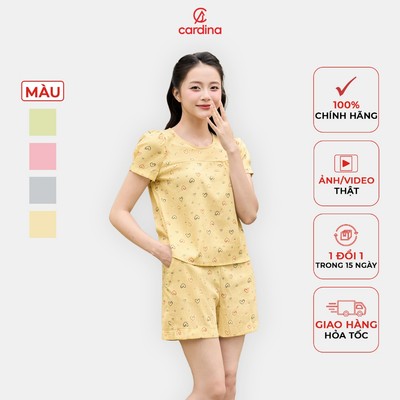 Bồ đồ nữ CARDINA chất liệu thô mềm cổ tròn form dáng basic trẻ trung kiểu dáng thanh lịch nhẹ nhàng 4BON03