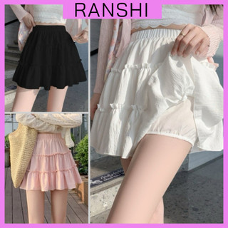 Chân Váy Ngắn 2 tầng RANSHI Cạp Chun Có Quần Bảo Hộ váy tenis thiết kế 2 lớp nhiều màu hàn quốc - RCV071