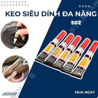 Keo 502 đa năng Super Glue 2g siêu dính cao cấp, chống nước tốt sử dụng cho việc dán giày, dép, nhựa, đồ gốm,...
