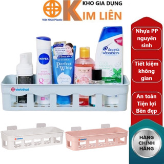  Khay chữ nhật treo tường nhựa VIỆT NHẬT - Kèm 2 miếng dán - Đựng đồ phòng tắm gia vị - 5698 9 701 