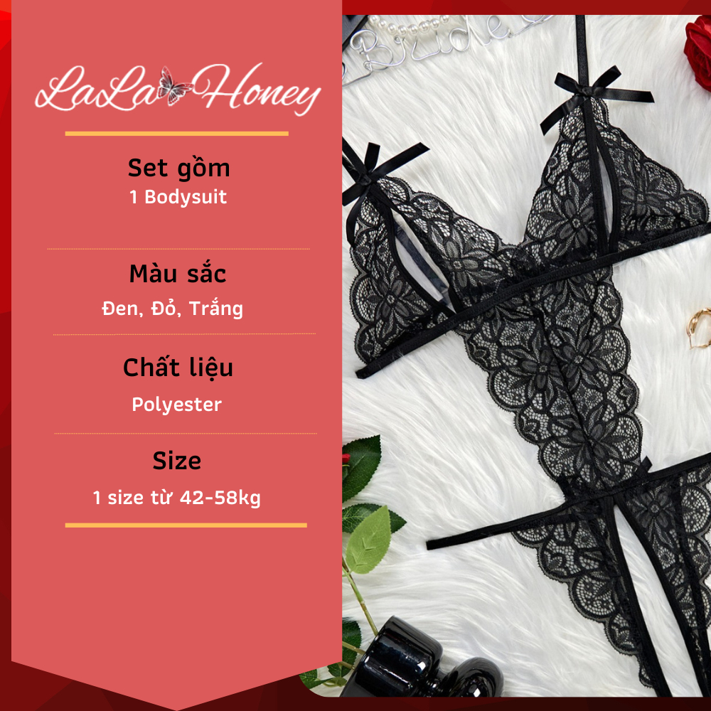 Đồ Ngủ Bodysuit Ren Sexy Xuyên Thấu Hở Đáy, Đồ Lót Liền Thân Gợi Cảm Sexy Quyến Rũ - LALA HONEY | BigBuy360 - bigbuy360.vn
