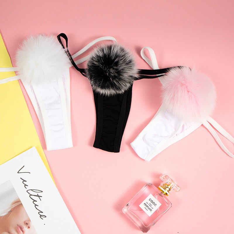 Quần lót đuôi cáo sexy đáng yêu quần chip đuôi hồ ly đen trắng dễ thương / phụ kiện cosplay đáng yêu BIKI HOUSE T322 | BigBuy360 - bigbuy360.vn