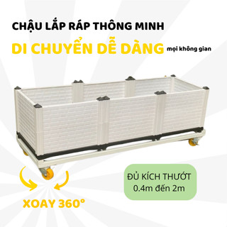 (Hỏatốc)Chậu nhựa lắp ghép thông minh (nhiều size)- chậu nhựa trồng cây, khay trồng rau, trồng hoa, chậu trồng cây to
