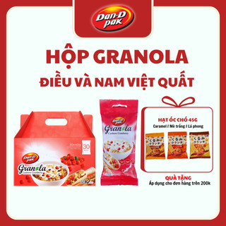 Hộp hạt ngũ cốc granola điều & nam việt quất 40gr x 30 gói dan d pak