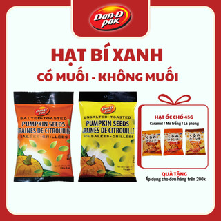Hạt bí xanh tự nhiên có muối, không muối 170g Dan D Pak