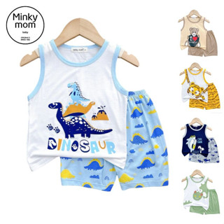 Bộ ba lỗ thun lạnh Minky Mom cho bé trai 7-28 kg BL-IN69