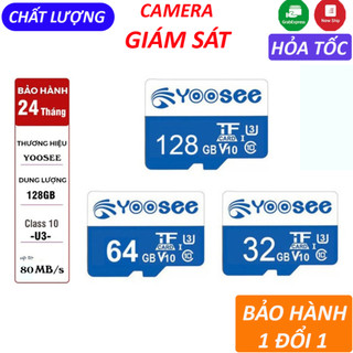 [ Bảo Hành 24 Tháng Lỗi 1 Đổi 1 ] Thẻ Nhớ Camera Yoosee 128GB /64GB /32GB, Nhập Khẩu - Thẻ Nhớ Yoosee 32GB /64GB /128GB