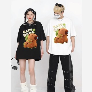 Áo Thun Capybara In Hình Capybara Balo Rùa 1650 Tay Lỡ Chất Liệu Poly Cá Sấu Mát IN 5D Siêu Nét Form Rộng Maniashop