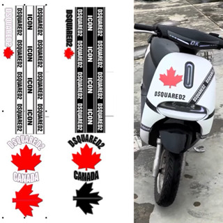 Tem dán xe gogo lá phong DSQUARED2 loại đẹp