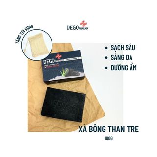 Xà bông thiên nhiên than tre DEGO PHARMA 100G Sáng Da Mờ Thâm