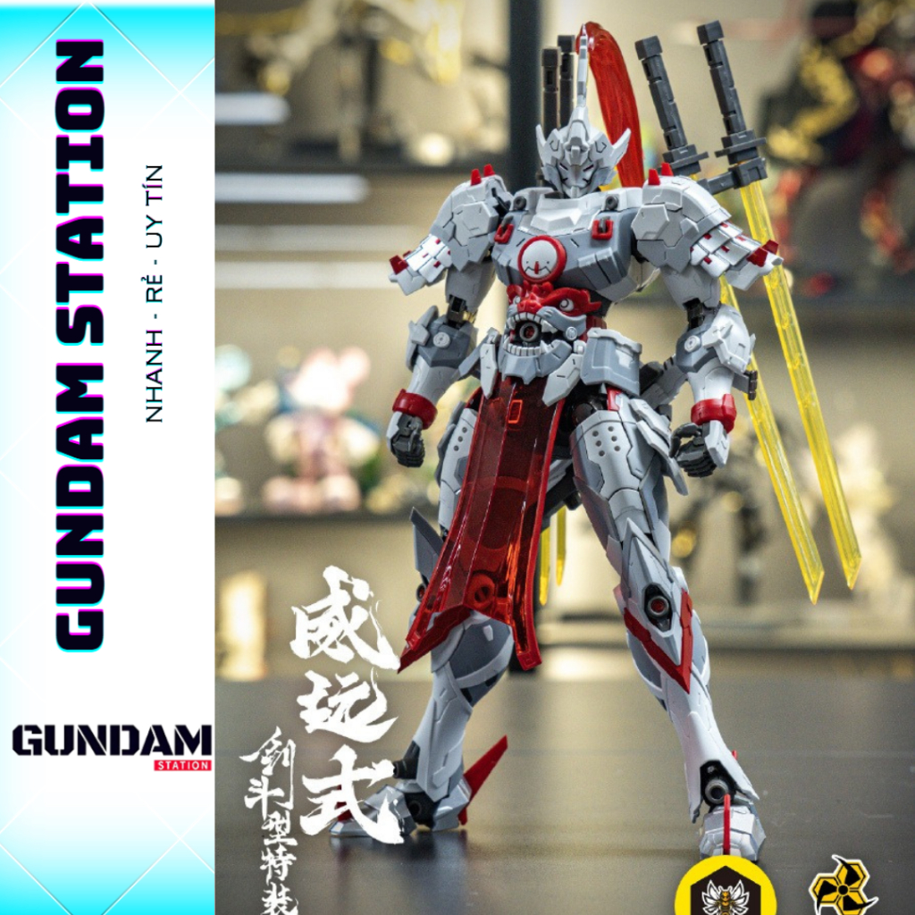 Mô hình lắp ráp MNP-XH07 Uy Viễn Thức Trắng White Ver Motor Nuclear (Tặng kèm base, 4 thanh kiếm và 