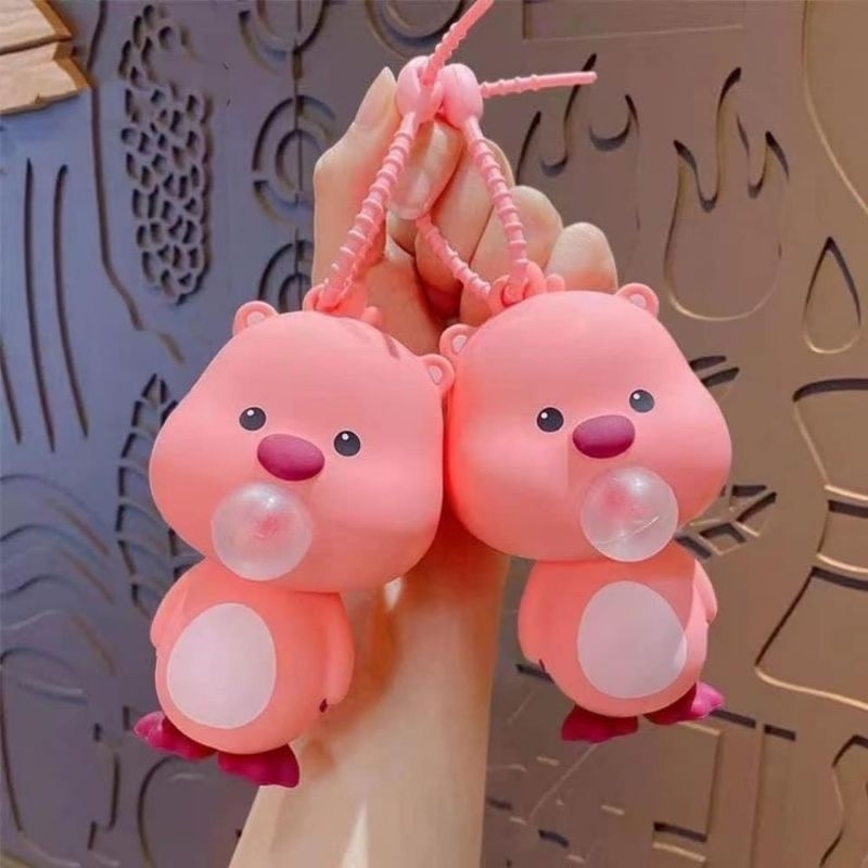 Móc Khoá Loppy Thổi Bóng Cute