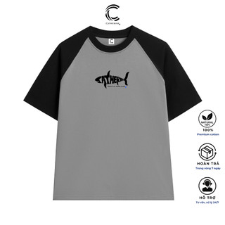 Áo Thun Raglan 𝐂𝐨𝐭𝐭𝐨𝐧 𝟐𝟓𝟎𝐠𝐬𝐦 Local Brand 𝑪𝒂𝒕𝒉𝒆𝒓𝒊𝒏𝒆 /Shark