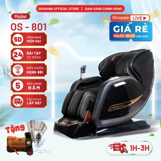 Ghế massage toàn thân cao cấp Okinawa Os- 801 công nghệ massage từ tính Ion âm