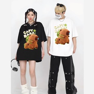 Áo Thun Capybara In Hình Capybara Balo Rùa 1650 Tay Lỡ Chất Liệu Poly Cá Sấu Mát IN 5D Siêu Nét Form Rộng Gardenshop