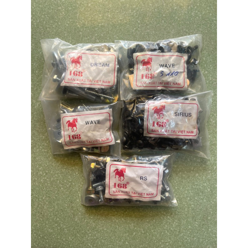 Bộ ốc dàn áo xe [Wave/Dream/Wave100/WaveRS/WaveS110/Sirius]
