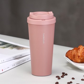  Ly giữ nhiệt LocknLock 550ml LHC3249PIK Hồng nhiều màu sắc  mở nắp một chạm thép không gỉ miệng ly rộng - 10MALL 