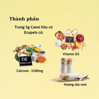 [ 5gr ] Bột canxi hữu cơ Ecopets cho thú cưng