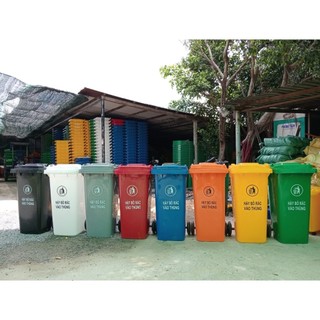Giao Tp HCM - Thùng rác công nghiệp 240L có bánh xe (GIAO HỎA TỐC)