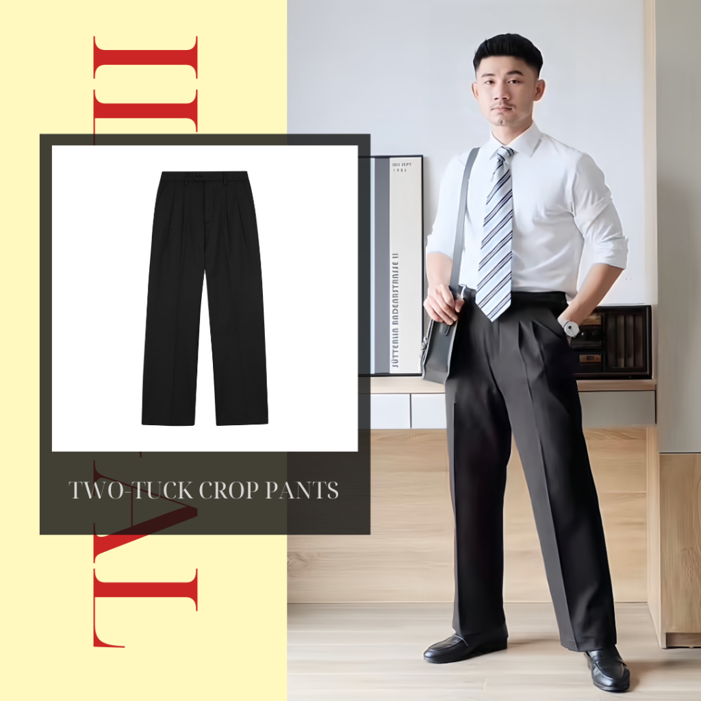 Quần Âu Nam Straight Fit ILLÉGAL - Đứng Form Che Khuyết Điểm Tốt - TWO-TUCK STRAIGHT FIT TROUSER