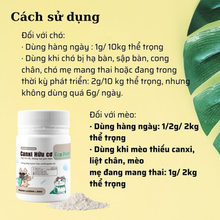[ 5gr ] Bột canxi hữu cơ Ecopets cho thú cưng