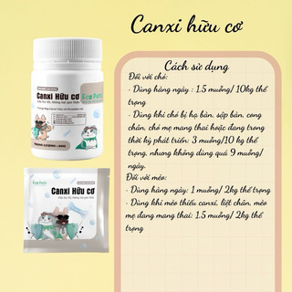 [ 5gr ] Bột canxi hữu cơ Ecopets cho thú cưng