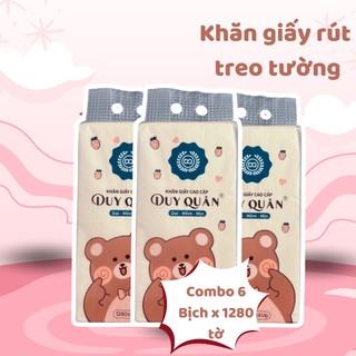 Combo 6 bịch khăn giấy rút treo tường duy quân cao cấp an toàn tiện lợi dễ dàng sử dụng