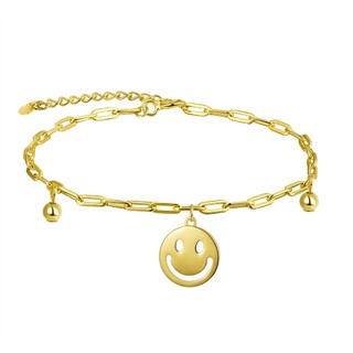 Lắc tay mặt cười mặt bi dây xích titan không đen gỉ không gây dị ứng đơn giản dễ sử dụng