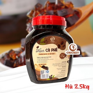 Thạch cà phê minh hạnh hũ 2.5kg - hương cà phê thơm làm topping ngon, đẹp mắt