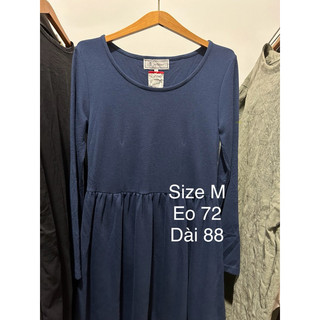 Rosy.Vintage| Đầm basic Nhật xanh còn tem