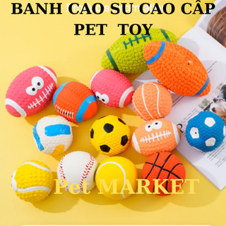 ĐỒ CHƠI BANH CAO SU CÓ TIẾNG KÊU CHO CHÓ GẶM, ĐỒ CHƠI CHO CHÓ