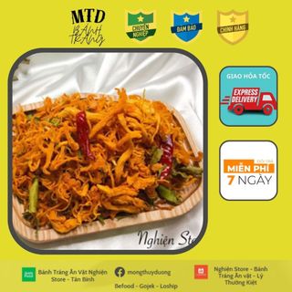 Khô Gà Lá Chanh Xé Cay Gói 300Gr | | Bánh Tráng MTD | Freeship