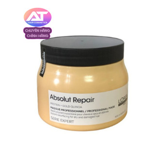 Dầu hấp dưỡng tóc mềm mượt & phục hồi hư tổn toàn diện Loreal Absolut Repair 500ml/250ml